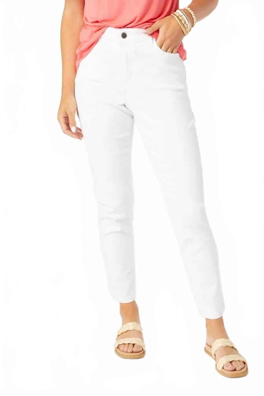 NEW COCO + CARMEN amy skinny ankle pants in crisp white